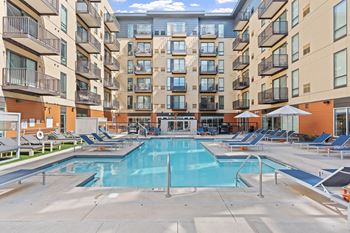 Resort-style pool with sundeck